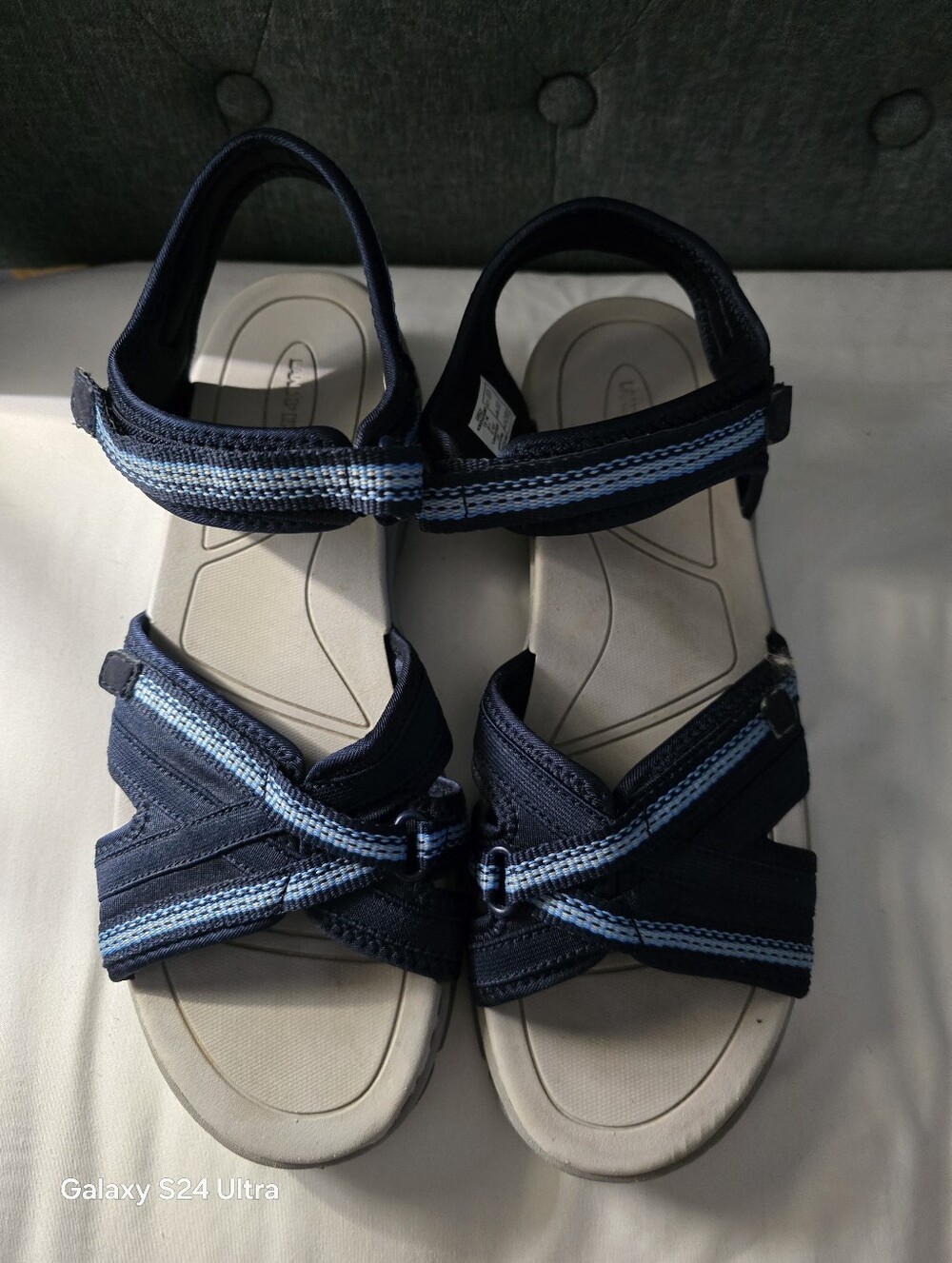 Lands 'End * Women's Sz 11 Blue Sandals * Adjustable Straps * Summer Sandals